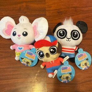 Set of 3 Chip and Potato Plush